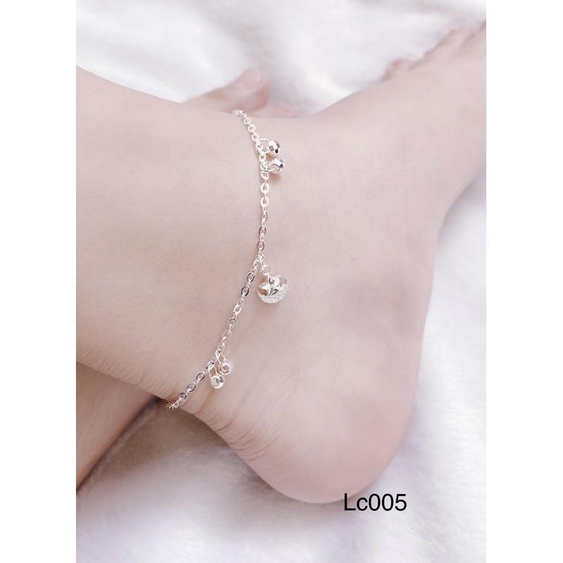 Lắc chân bạc xinh đẹp, cá tính dành cho nữ.