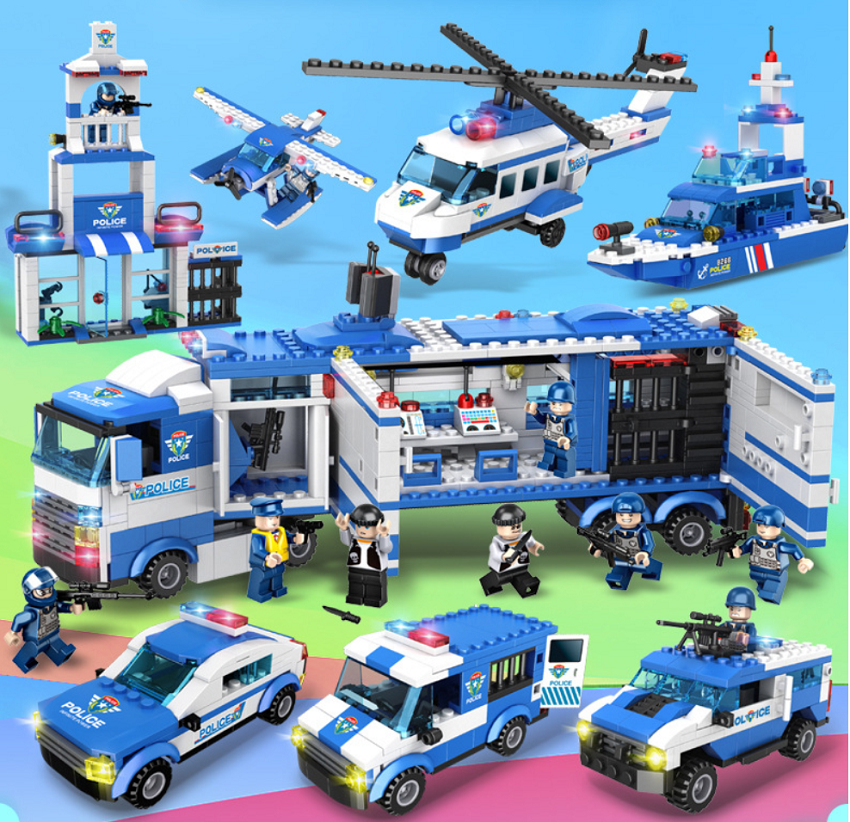 - Bộ Đồ Chơi Lắp Ghép xếp hình Xe Cảnh Sát SWAT, Máy Bay Trực Thăng –Trụ Sở Chỉ Huy POLICE CITY