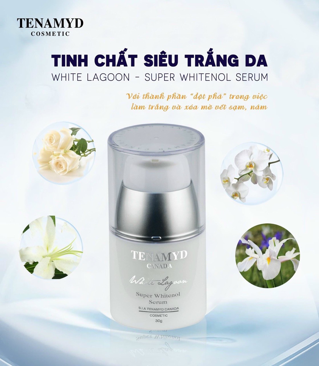 Tinh chất siêu trắng da Super Whitenol Serum TENAMYD 30ml