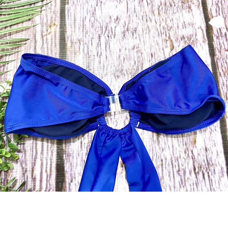 BIKINI 2 Mảnh Phối Khoen Sang Trọng - BIKINISTORE - Màu Xanh Coban