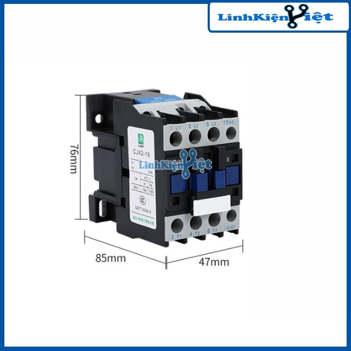 Khởi động từ contactor CJX2 380V 18A vỏ chống cháy, công suất lớn