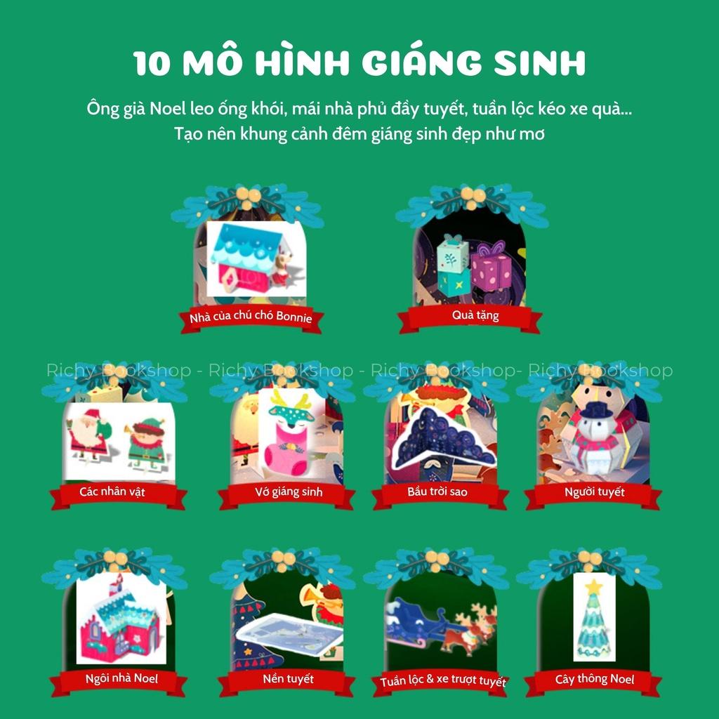 Bộ Thủ Công Gấp Giấy Origami 3D Chủ Đề Ngôi Nhà Giáng Sinh Cho Bé Từ 4 Tuổi - Mideer Origami Christmas