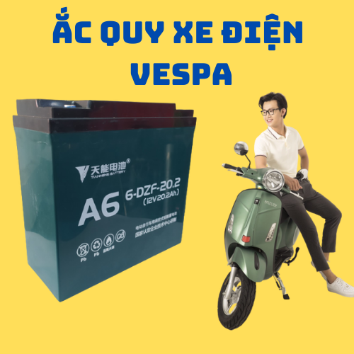 ẮC QUY XE ĐIỆN CHUYÊN SỬ DỤNG CHO CÁC DÒNG XE MÁY ĐIỆN VESPA - SIÊU BỀN - TUỔI THỌ DÀI - NGÀY SẢN XUẤT GẦN - QUÃNG ĐƯỜNG ĐI ĐƯỢC XA LÊN ĐẾN 100KM - LOẠI 12V20AH