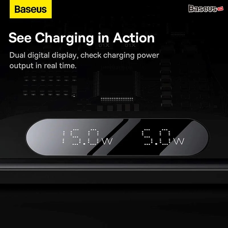 Bộ đế sạc nhanh không dây 2 trong 1 Baseus Simple Wireless Charger Turbo Edition - Hàng Chính Hãng