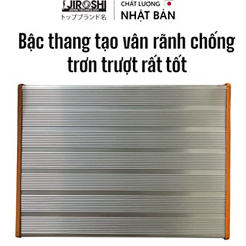 Thang ghế thắp hương gấp gọn nhôm inox Jiroshi 3 4 5 7 bậc, thang xếp gia đình inox nhật bản có tay vịn thông minh