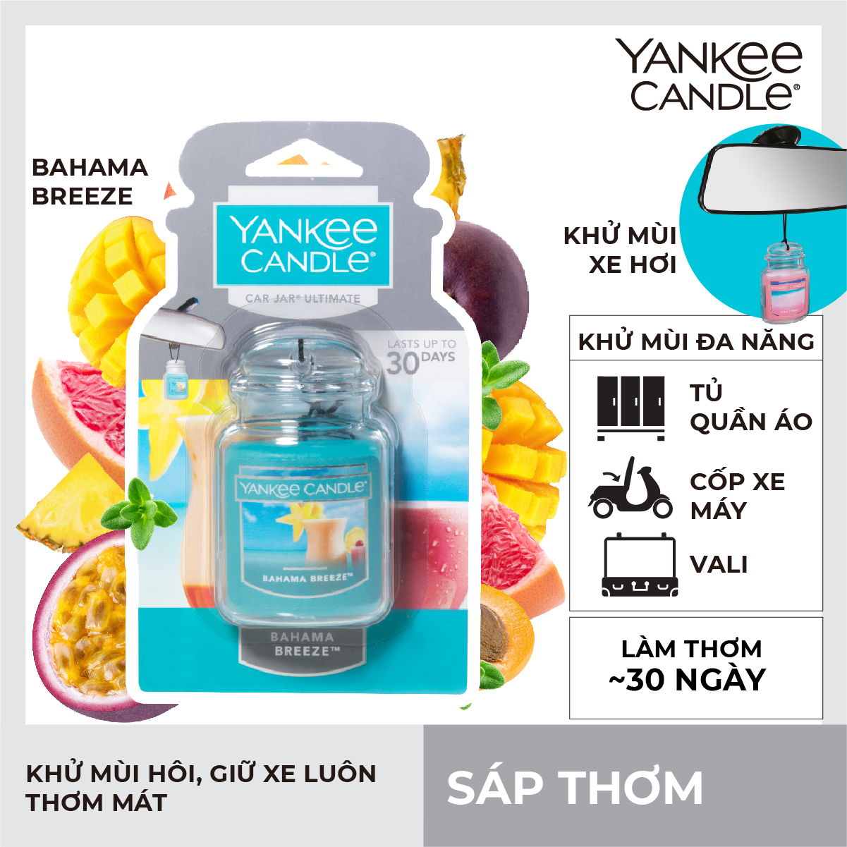 Sáp thơm xe Yankee Candle - Bahama Breeze