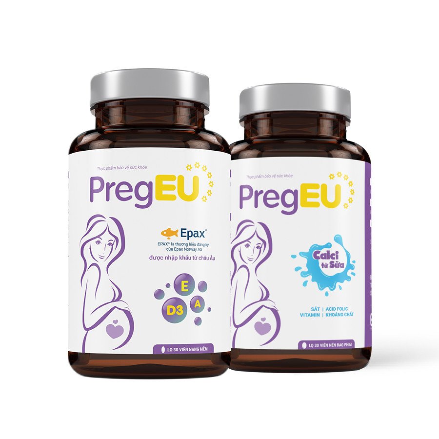 Viên bổ tổng hợp PregEU - hỗ trợ cho phụ nữ dự định hoặc đang mang thai và cho con bú