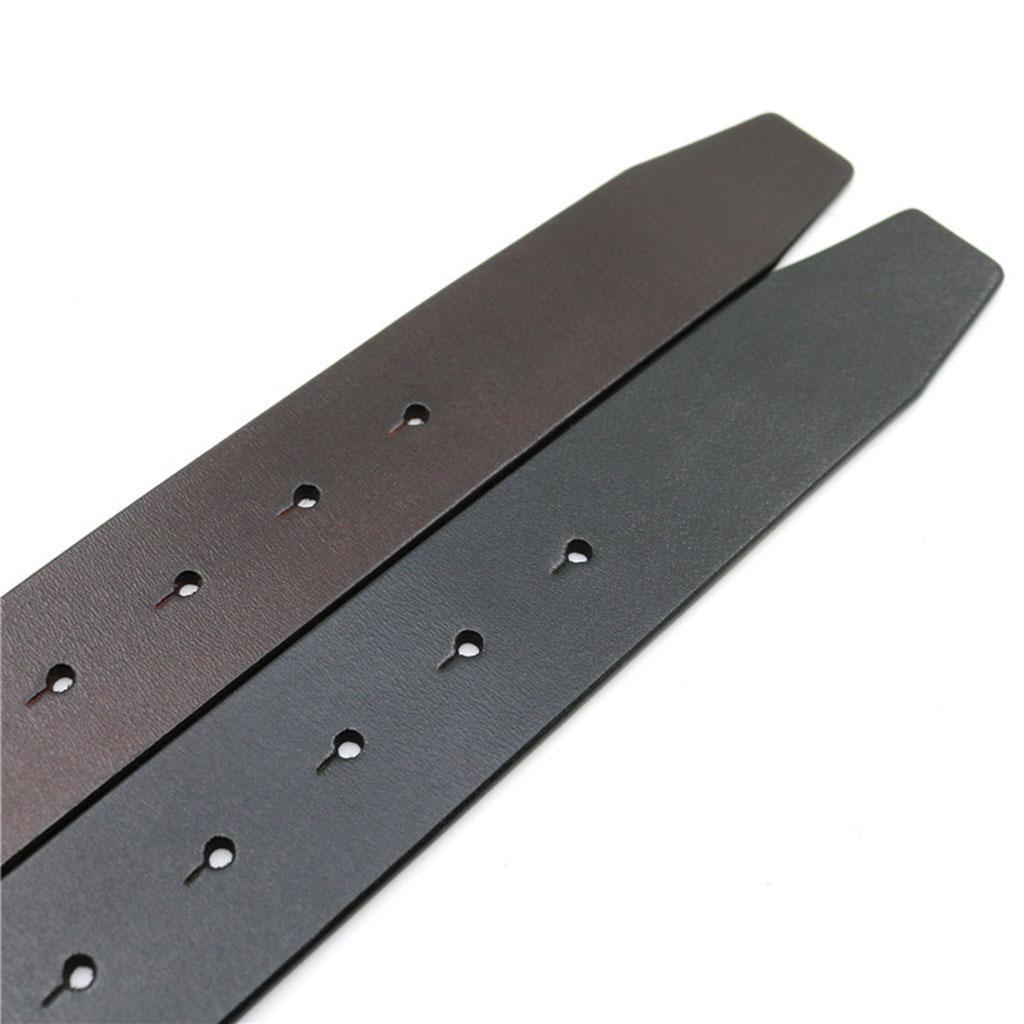 2 X Leather Belt Belt Strap 1.5'' Wide Belt No Buckle Black