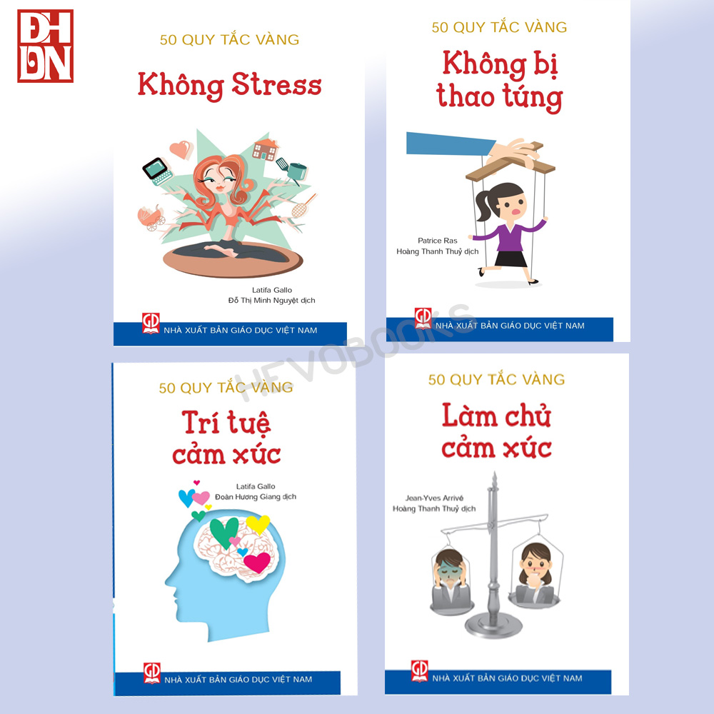 Bộ sách 50 Quy tắc vàng: Trí tuệ cảm xúc - Làm chủ cảm xúc - Không Stress - Không bị thao túng