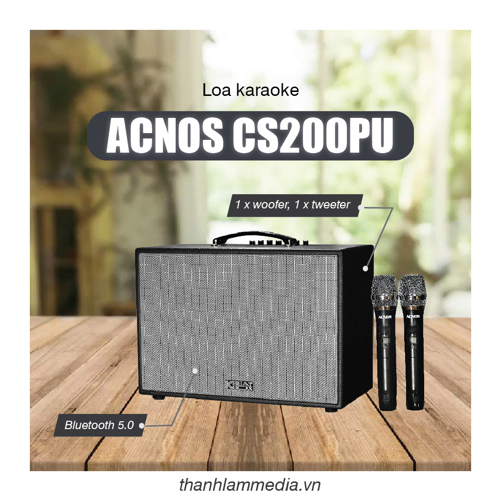 Loa karaoke di động Kbeatbox ACNOS CS250PU / BZ250PU - Hàng Chính Hãng