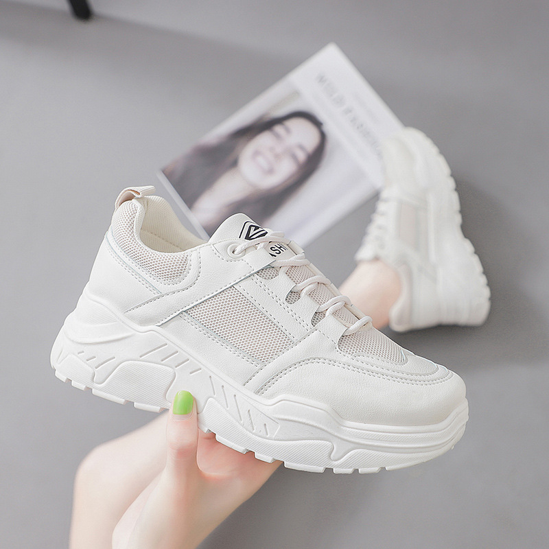 Giày thể thao sneaker nữ, tôn dáng phối lưới độn đế 3 phân