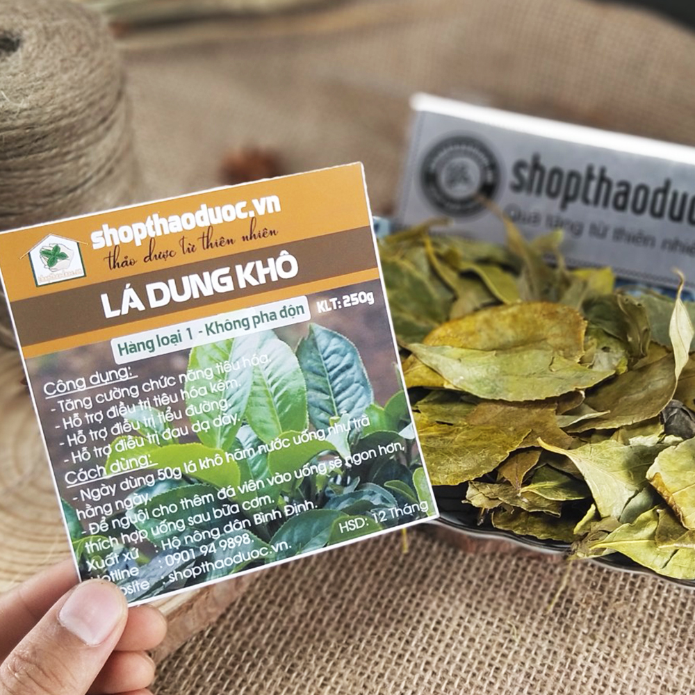 Lá Dung Shop Thảo Dược Gói 250G hút chân không- Dùng trà Lá Dung tốt Cho Người Đau Dạ Dày, thích hợp dùng sau bữa ăn, giúp dễ tiêu hóa