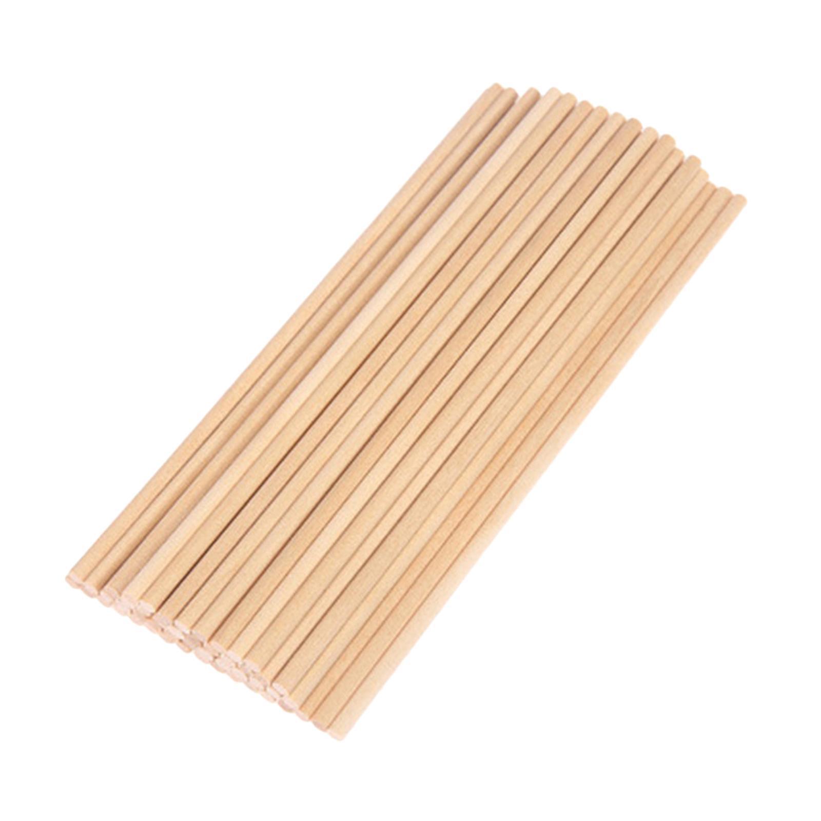Wooden Pieces Wood Sticks Dowels Rod Round Shaped – Unfinished Wood Easy to Paint, Stain, Embellish – Perfect for Art Craft Project, Natural