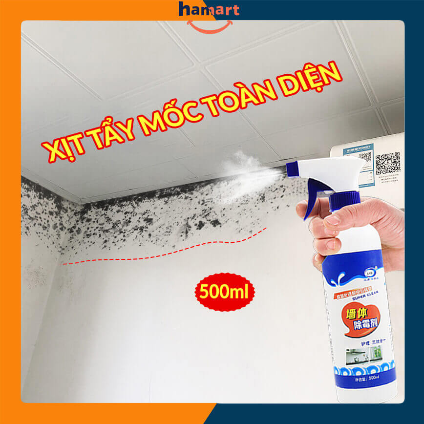 Chai Xịt Tẩy Mốc Tường Nhà 500ml Tẩy Sạch Đốm Mốc Hiệu Quả Tiện Dụng Hiệu Quả Hàng Nội Địa