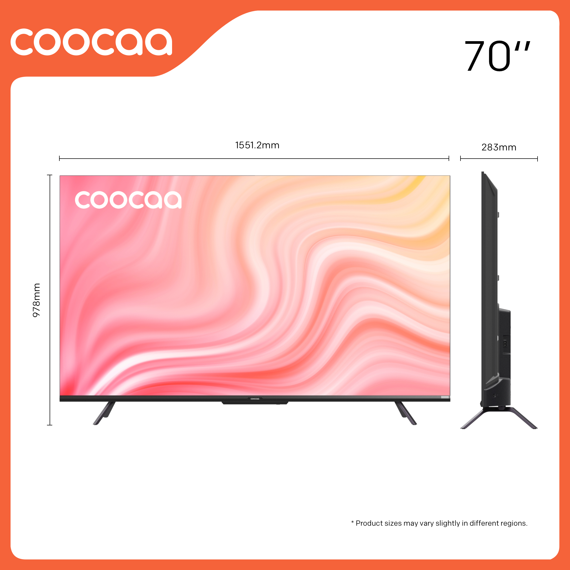 Smart Google Tivi Coocaa 4K 70 Inch - Model 70Y72 - Hàng Chính Hãng