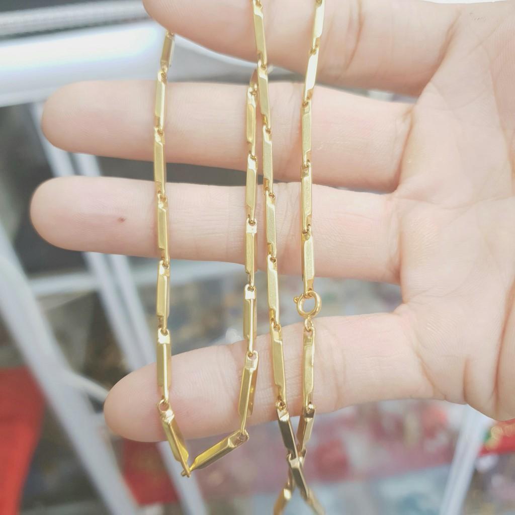 Dây Chuyền Kiểu Trúc Trụ Trơn Titanium Cao Cấp-Dùng lâu dài tắm rửa thoải mái khô