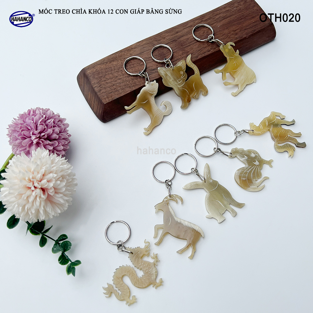 Móc treo chìa khóa 12 con giáp bằng sừng (OTH020) Độc Lạ - Đẹp mắt