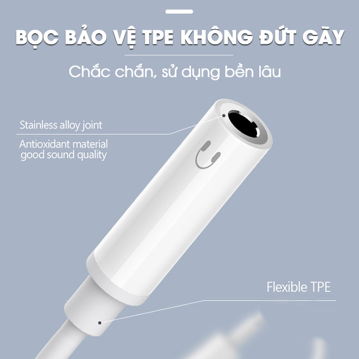 Dây cáp chuyển đổi cổng Lightning sang jack 3.5mm bằng kết nối Bluetooth