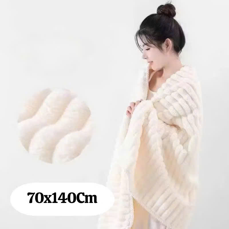 Khăn Tắm Sóng Nước Siêu Thấm Hút – Khăn Mặt Sợi Cuộn To, Kích Thước 70x140cm, Chất Liệu Cao Cấp, Dày Dặn, Không Rụng Lông - HÀNG CHÍNH HÃNG MINIIN