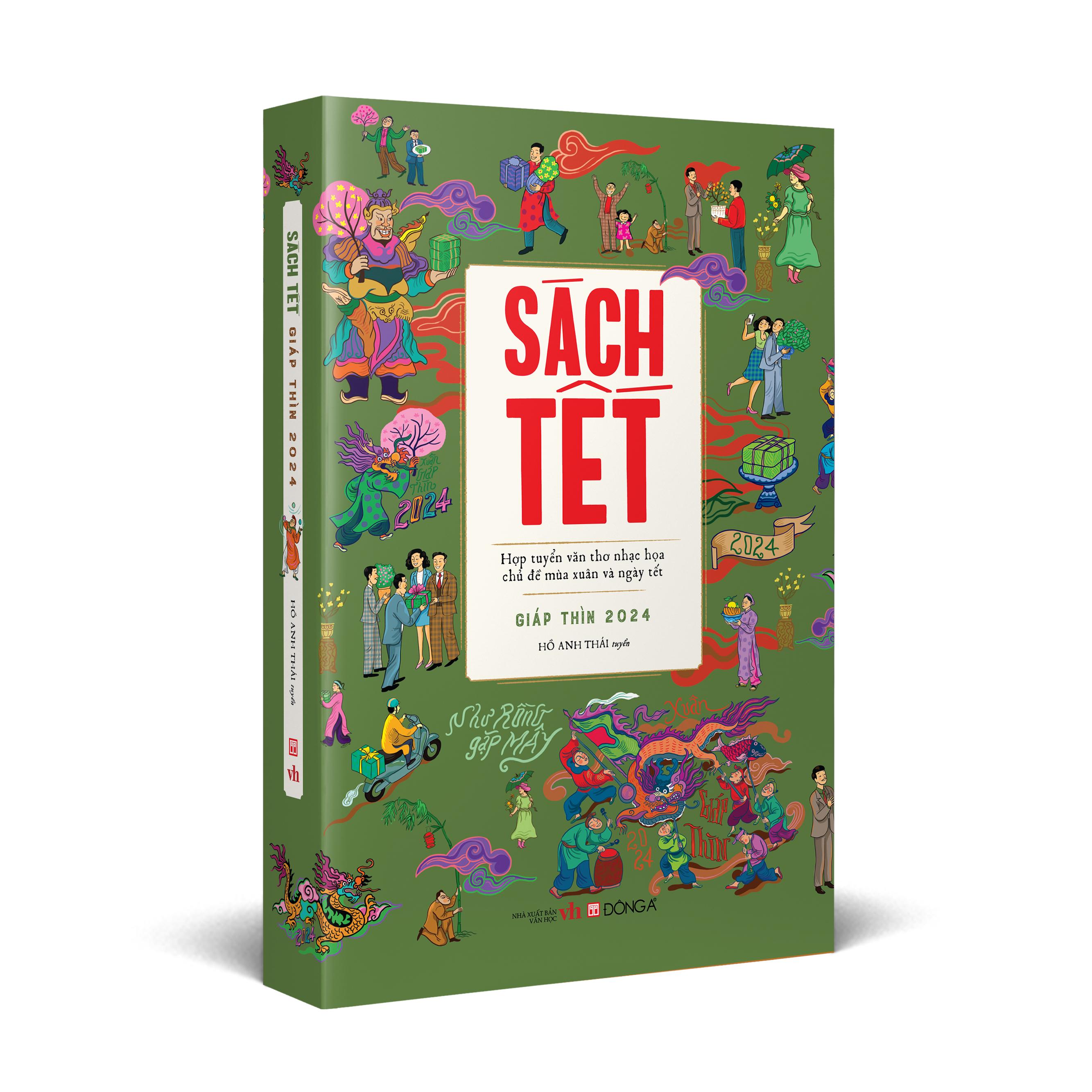 Sách Tết Giáp Thìn 2024 - Hợp Tuyển Văn Thơ Nhạc Hoạ Chủ Đề Mùa Xuân Và Ngày Tết - Ấn Bản Giới Hạn - Tặng Kèm Hộp Sơn Mài + Tranh Sơn Mài