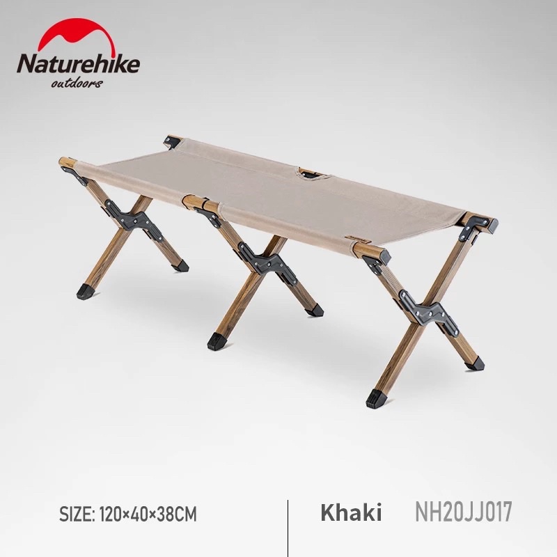Ghế bằng cắm trại naturehike du lịch gấp gọn dã ngoại glamping vintage sang trọng vải thoáng khí ngồi êm NH20JJ017 A338