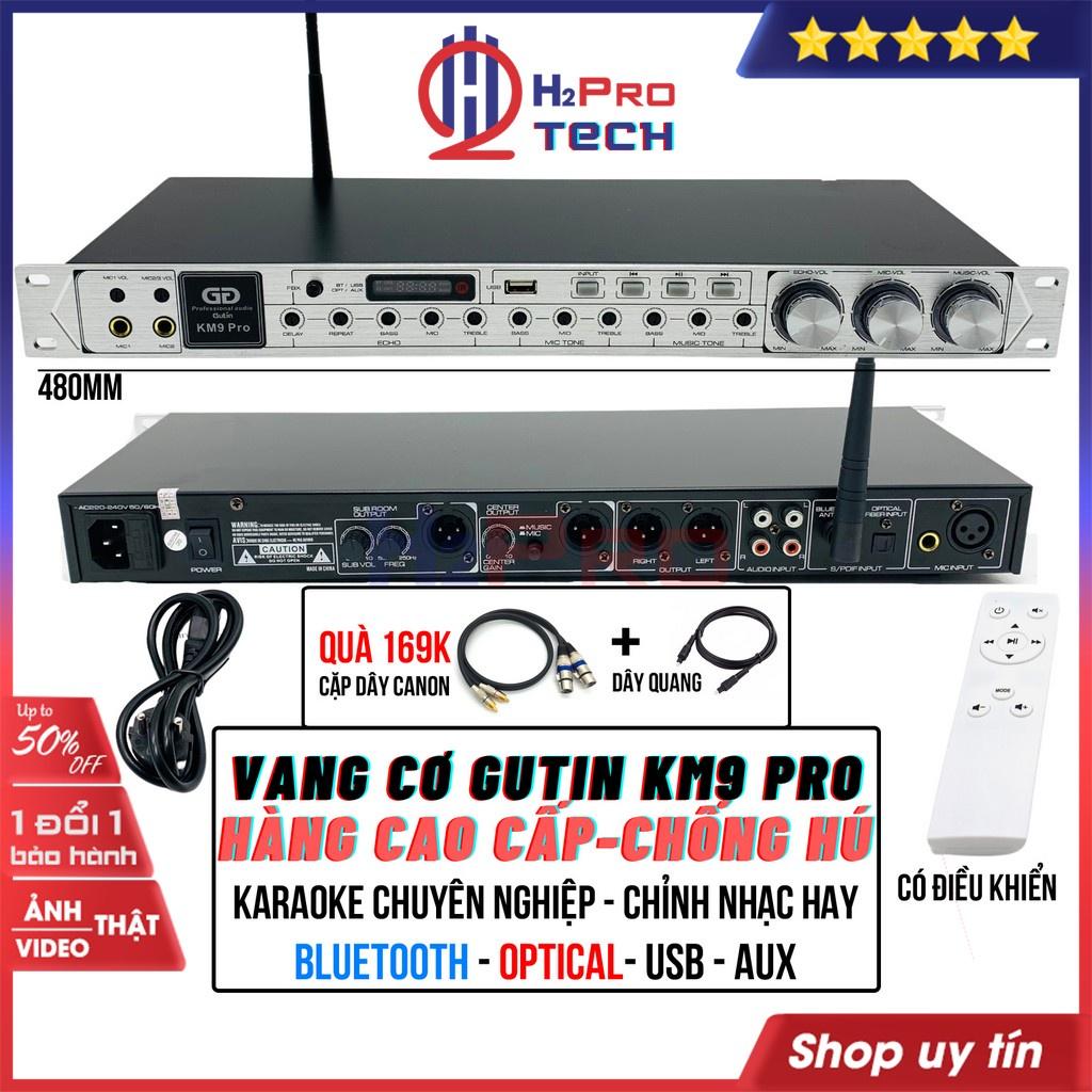 Vang Cơ Chống Hú, Vang Cơ Gutin KM9 Pro Cao Cấp, Bluetooth-Cổng Quang-Usb (Quà 169K Dây Quang Và 2 Dây Canon)-H2Pro Tech