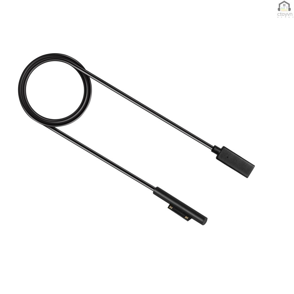 Bộ chuyển đổi sạc USB Type C PD 15V cho Microsoft Surface Pro 7/6/5/4/3/GO/BOOK Laptop 1/2