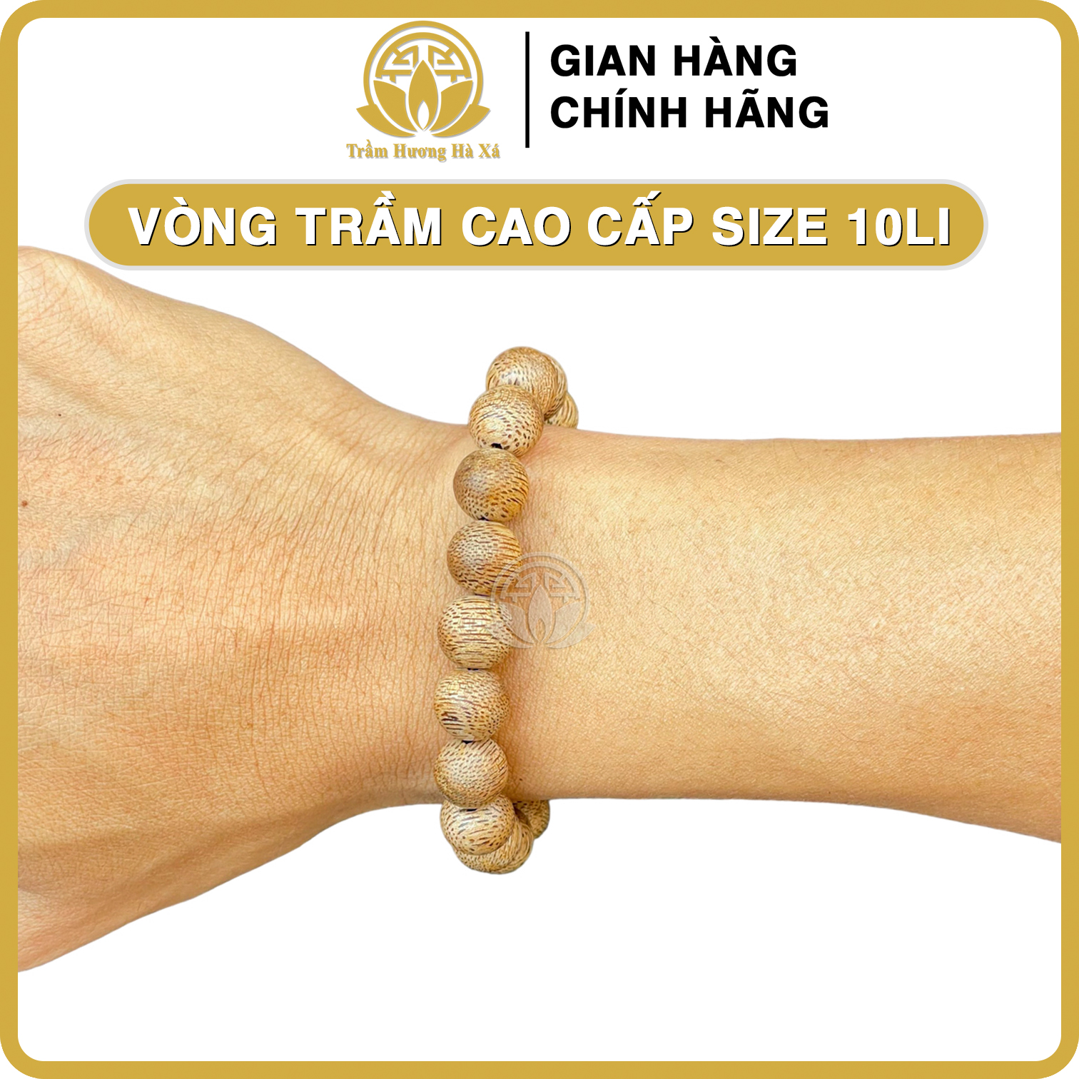 Vòng tay trầm hương tốc kiến cao cấp tròn đơn thật tự nhiên phong thủy may mắn tài lộc TRẦM HƯƠNG HÀ XÁ