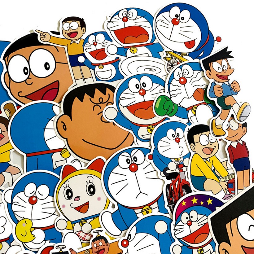 Sticker 60 miếng hình dán Doraemon - hàng nhập khẩu