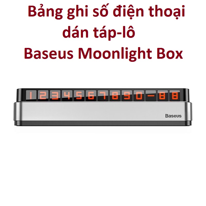 Bảng ghi số phản quang dành cho cho ô tô Baseus Moonlight Box ACNUM-B0S - Hàng chính hãng