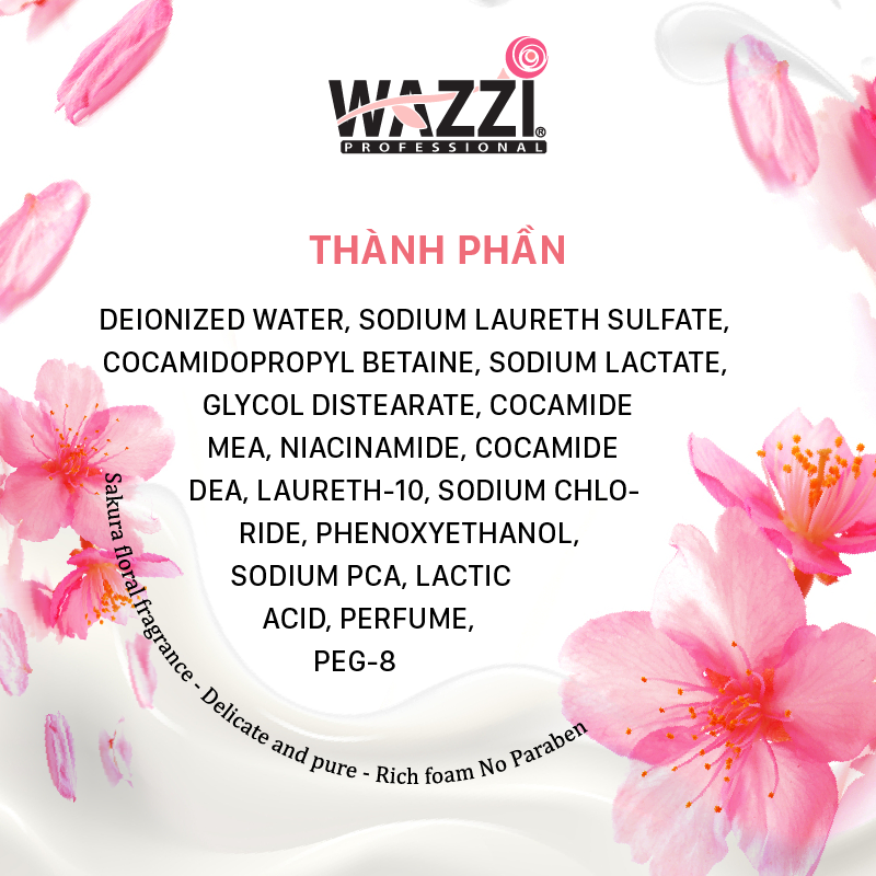 Sữa Tắm Dưỡng Thể Hương Hoa Anh Đào Wazzi