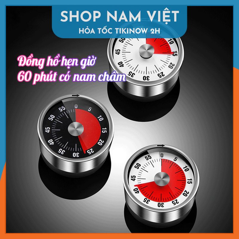 Đồng Hồ Hẹn Giờ Cơ Học 60 Phút Có Nam Châm Hít