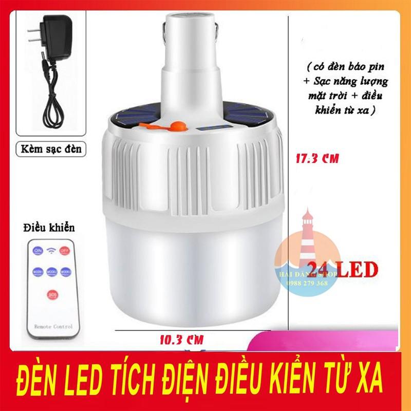 Bóng Đèn LED Sạc Tích Điện 100W Loại Bóng To Sáng Khỏe, 3 Chế Độ Sáng, Chống Nước