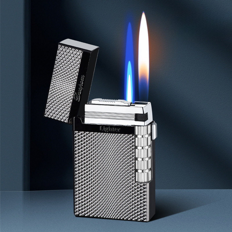 Bật Lửa Dupont 2 Chế Độ Lửa Vân Kim Cương - Xài Gas