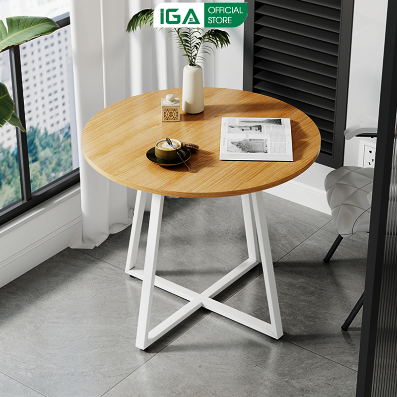 Bàn trà cạnh sofa 2 tầng phong cách hiện đại thương hiệu IGA - GM85