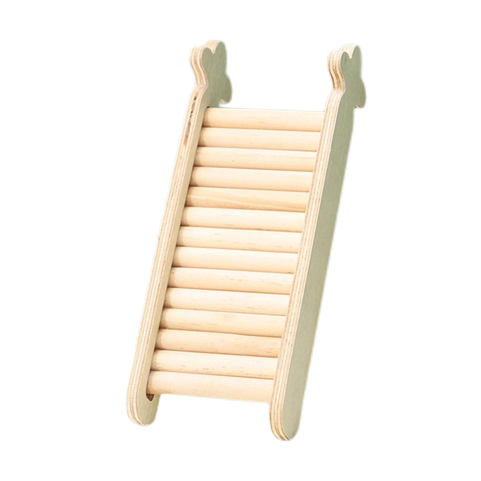 Solid Wooden Rats Hamster Shelter Ladder Decor Small Ladder