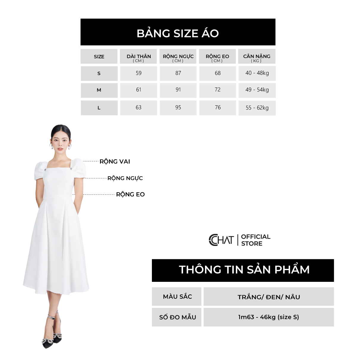 Đầm Nữ Dáng Xòe Bổ Sườn Tay Rúm Kiểu Chất Tuytsi Cao Cấp 53VNS8006XT