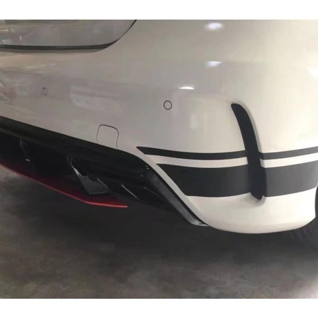 2PCS 220*11.5cm Stripe Graphics Car Both Side Body Vinyl Decal Sticker Black