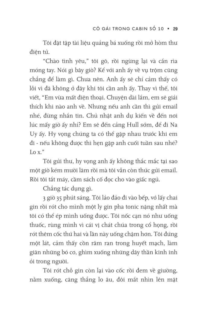 Sách Cô Gái Trong Cabin Số 10