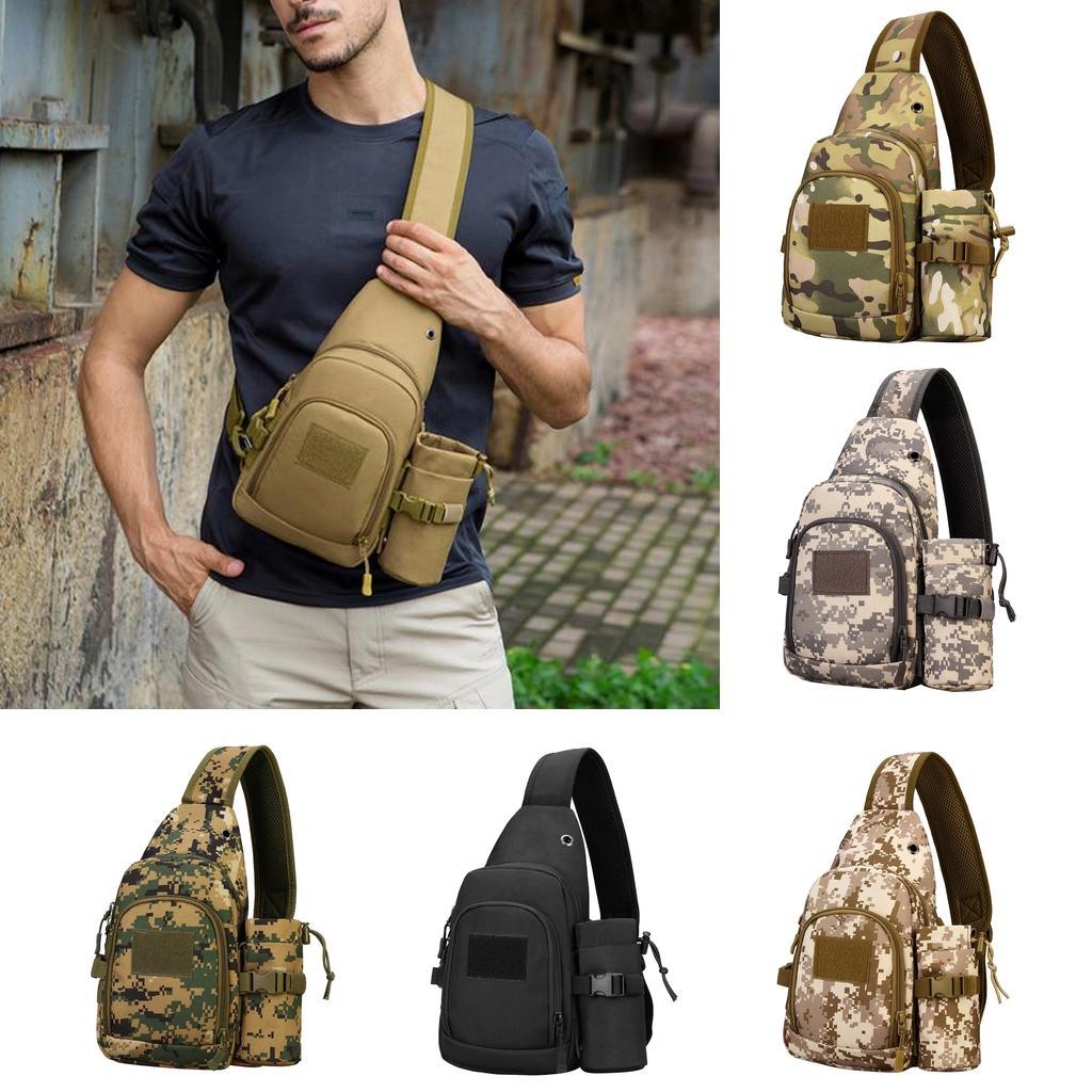 Unisex Shoulder Bag Chest Pack Backpack Water Bottle Pouch Single Strap Bag Mountaineering Tool