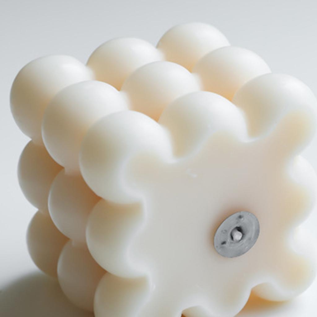 3xCube Candle Soy Wax Small INS Bedroom Office Nursery Decor Dessert Candle white