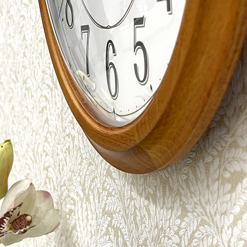 Đồng hồ treo tường RHYTHM (Wooden Wall Clocks) CMG131NR07 (Kích thước 30.0 x 4.6cm)