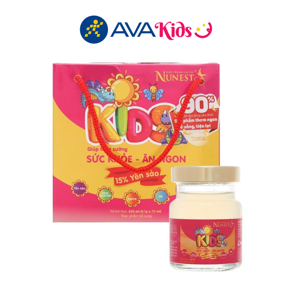 Lốc 6 hũ nước yến sào Nunest Kid 420ml - Hàng chính hãng