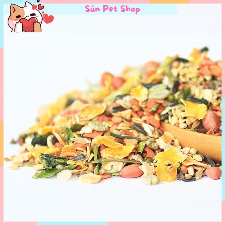 Thức ăn cho hamster cao cấp, hỗn hợp ngũ cốc, rau củ quả và hải sản