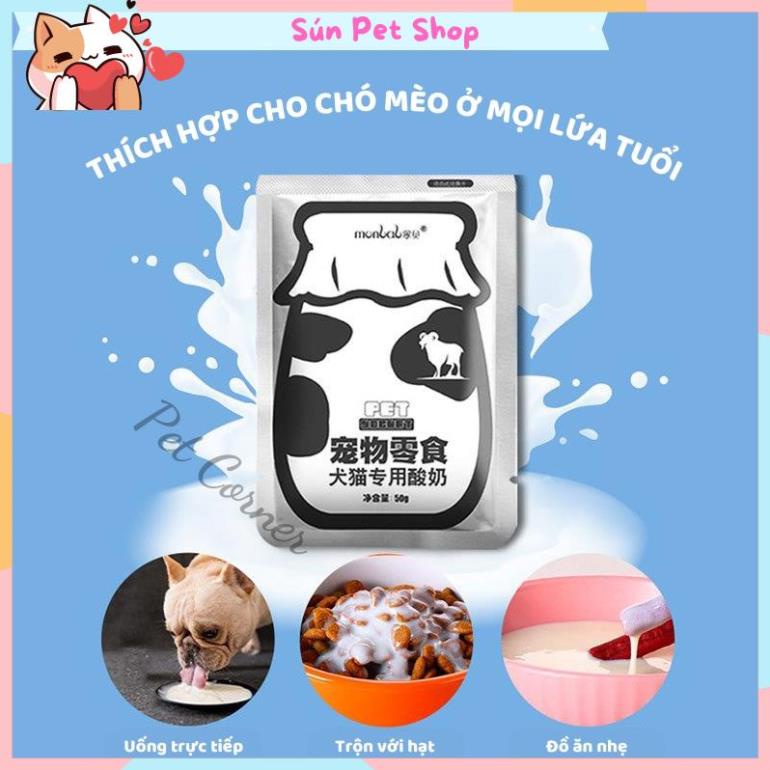 Sữa chua cho chó mèo tăng cường miễn dịch, hỗ trợ tiêu hóa, giảm mùi hôi phân cho thú cưng