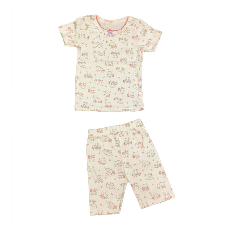 Bộ cộc tay bé gái size 1-5 (Giao màu ngẫu nhiên)