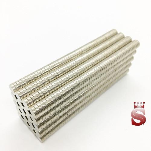 Nam châm viên tròn kích thước 8x2mm