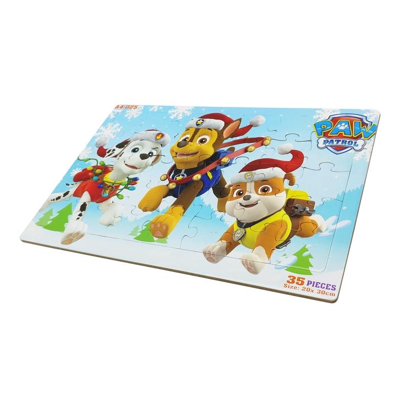 Bộ Xếp Hình Khổ A4 Puzzle Minh Châu 35-025 - Paw Patrol Xmas (35 Mảnh Ghép)