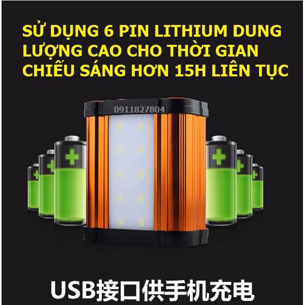 Đèn pin đội đầu siêu sáng LED L8 chống nước,kiêm sạc dự phòng sử dụng hơn 15h liên tục.