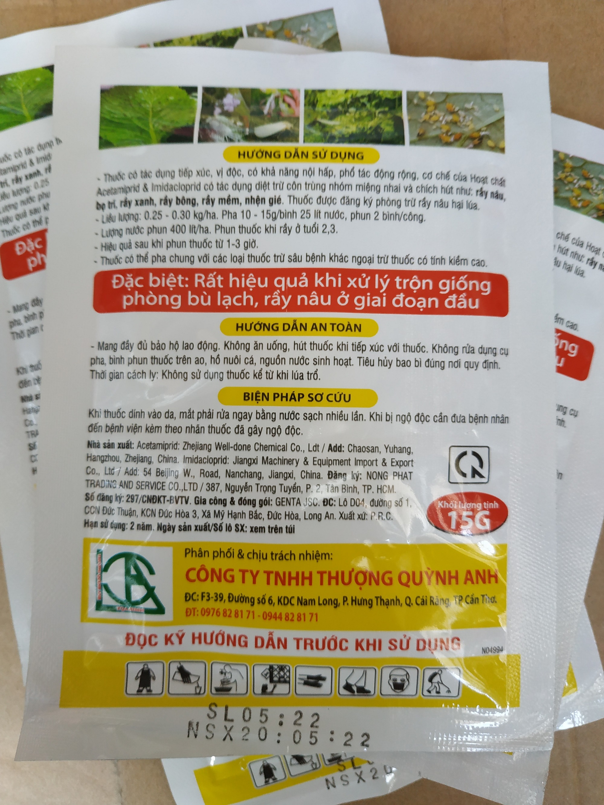 Combo 5 gói VUA BỌ TRĨ - trừ bọ trĩ, rầy nâu, rầy xanh, rầy bông, rầy mềm, nhện gié - gói 15 gram